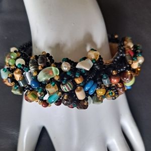 Handcrafted multistoned Unicorn bracelet fits to 7 1/4 wrist. PROTECTED Energy.